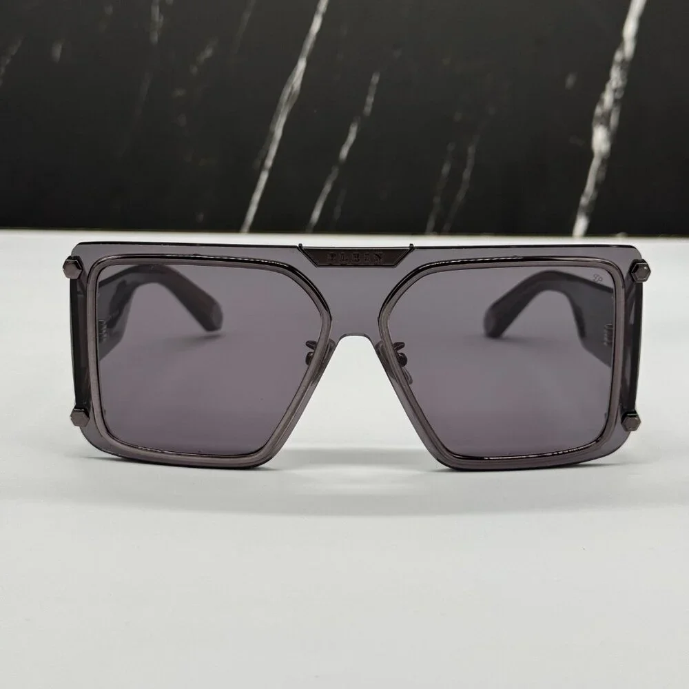 NEW SPP096M 0I86 PHILIPP PLEIN REVOLUTION BLACK UNISEX SUNGLASSES